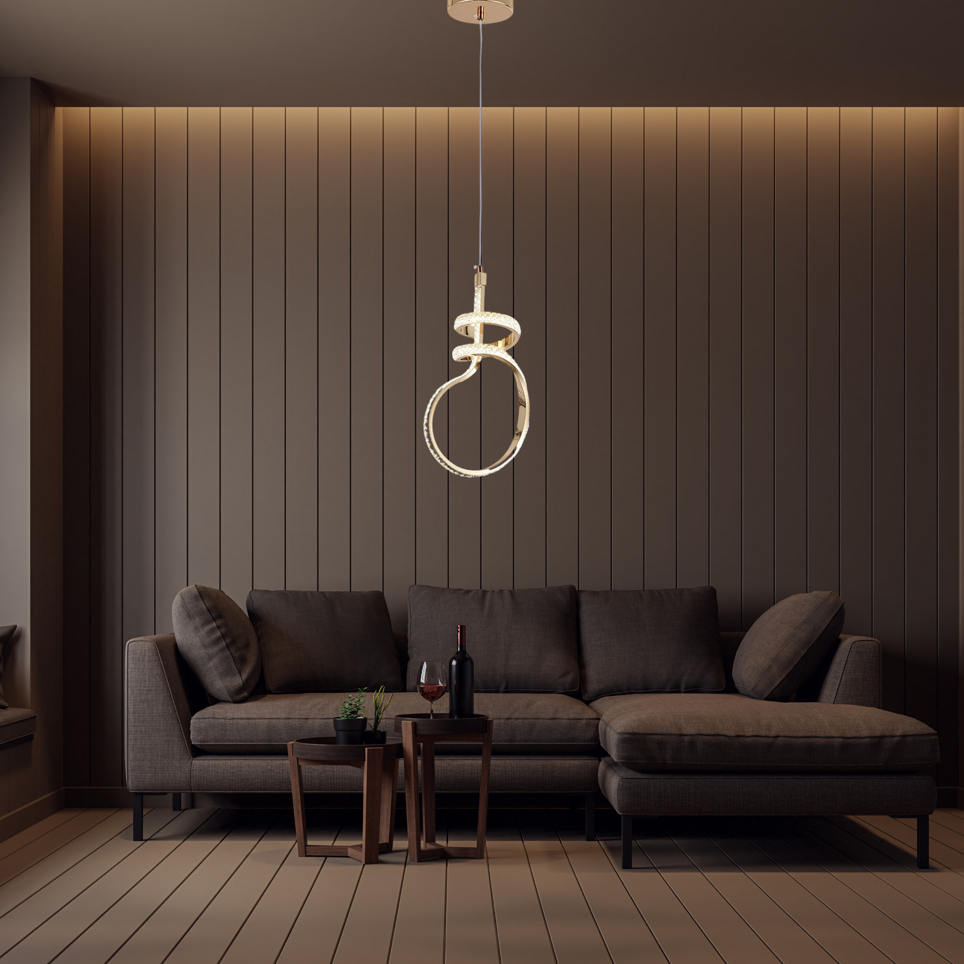 Lampa Led G071-cp Gold  2