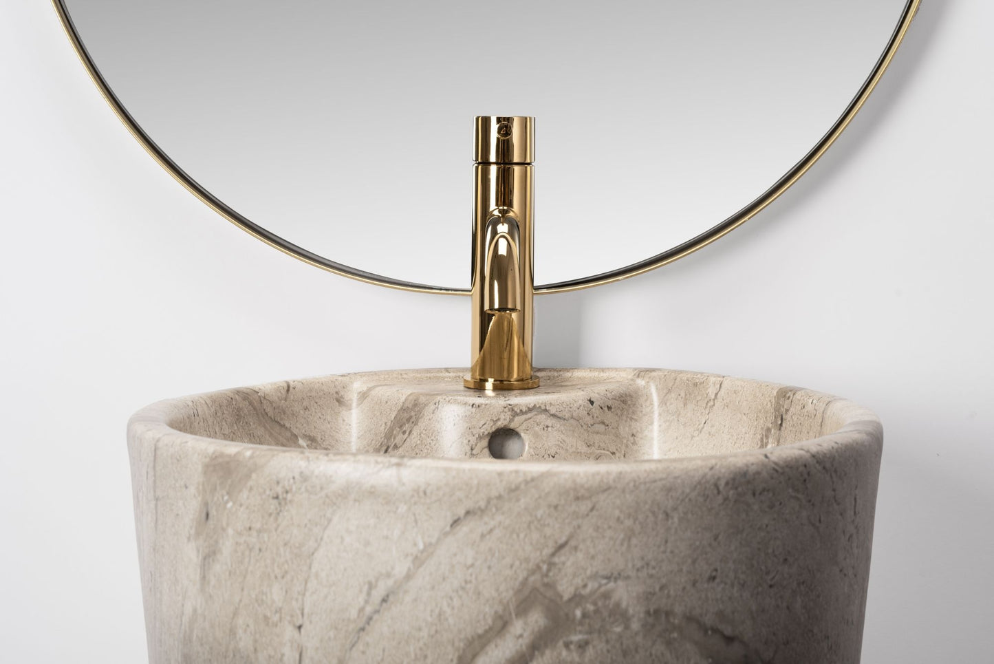 Lavoar freestanding de sine stătător Ceramic Rea Blanka Natural Matt Marmură  3