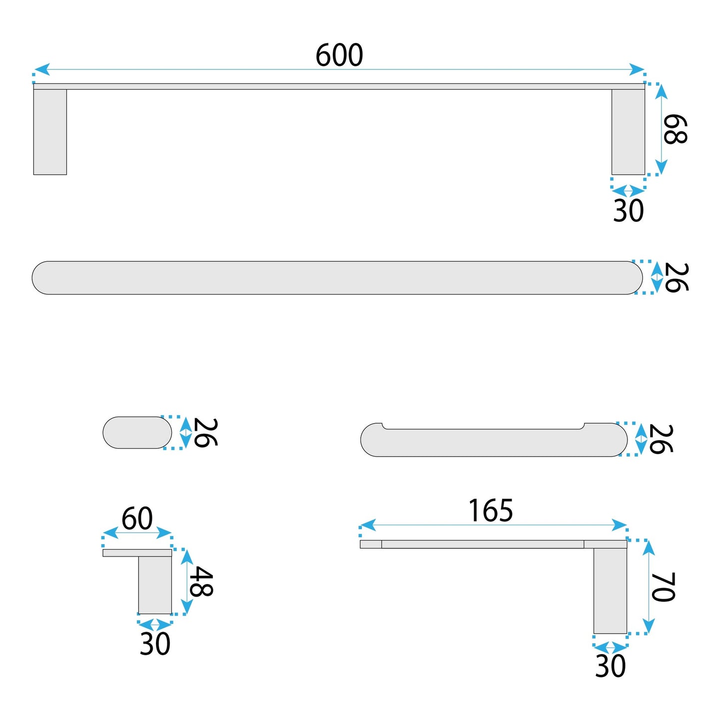 Set Accesorii Pentru Baie Mati Gold 4 Piese  8