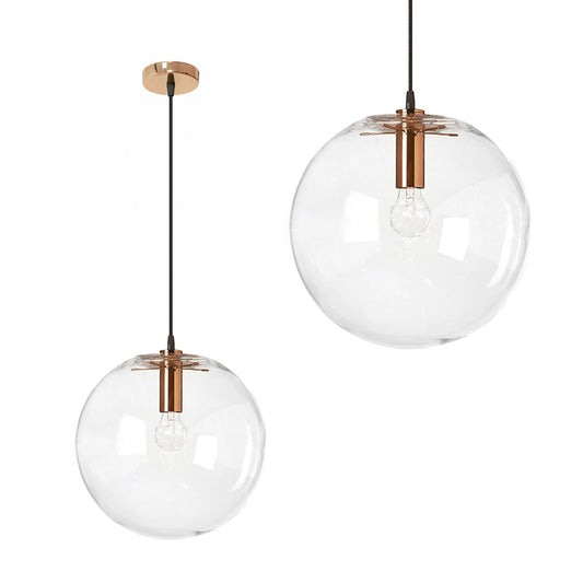 Lampa De Tavan Suspendabila Din Sticla Lassi 30 Cm Rose Gold  1