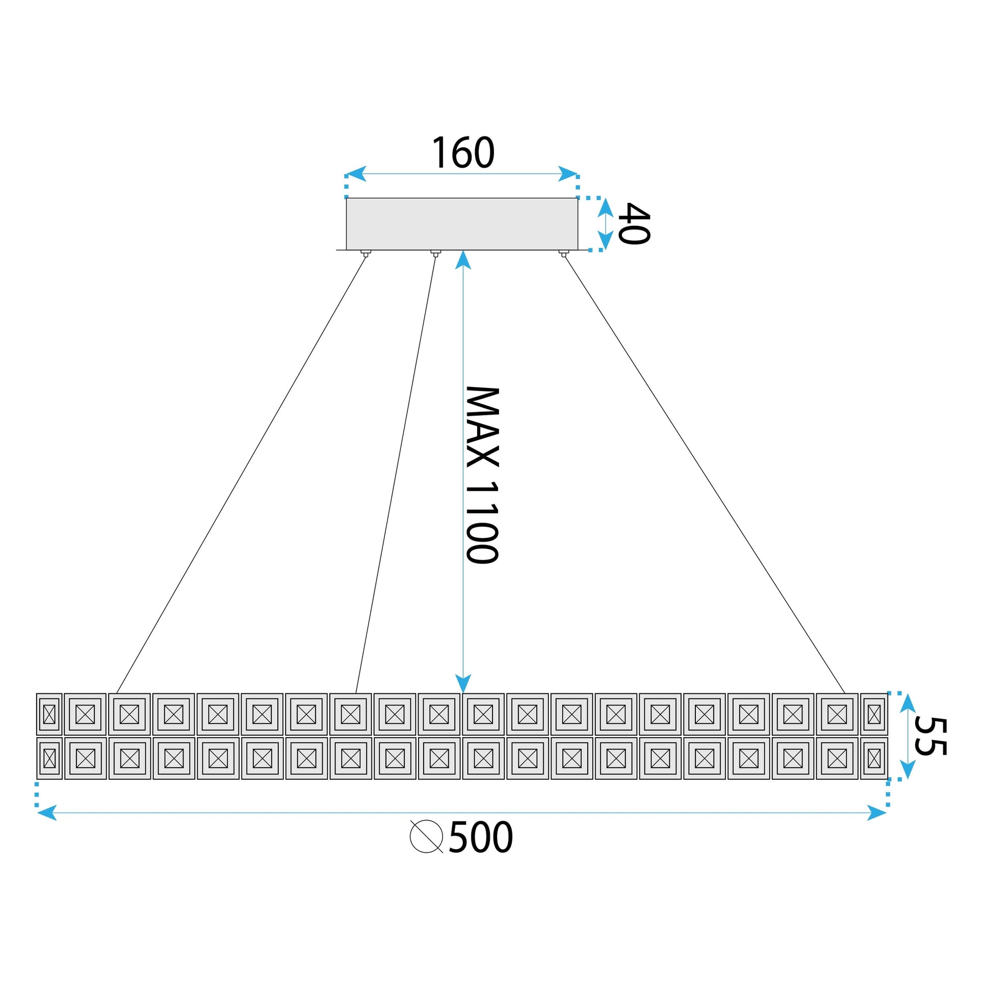 Lampa Led Ms005-cp 50cm Chrome  5