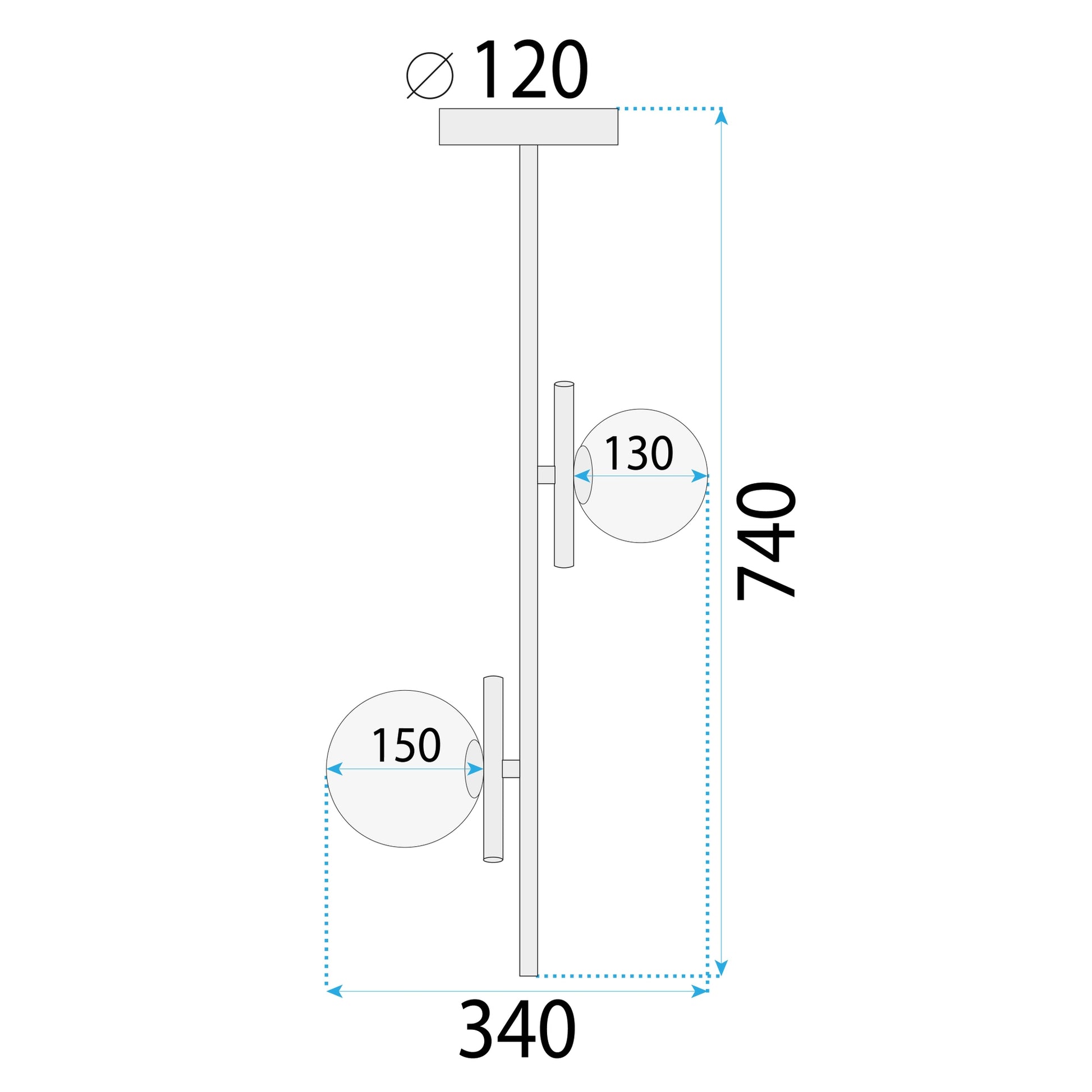 Lampă Suspendată APP1666-2CP Gold  5