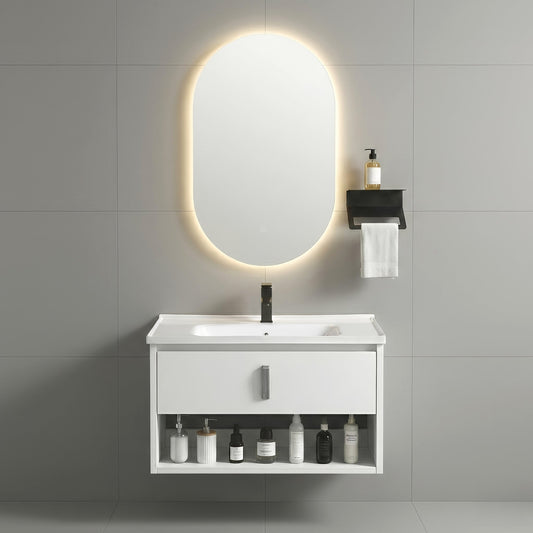 Set mobilier de baie cu lavoar Toledo 60cm White  1