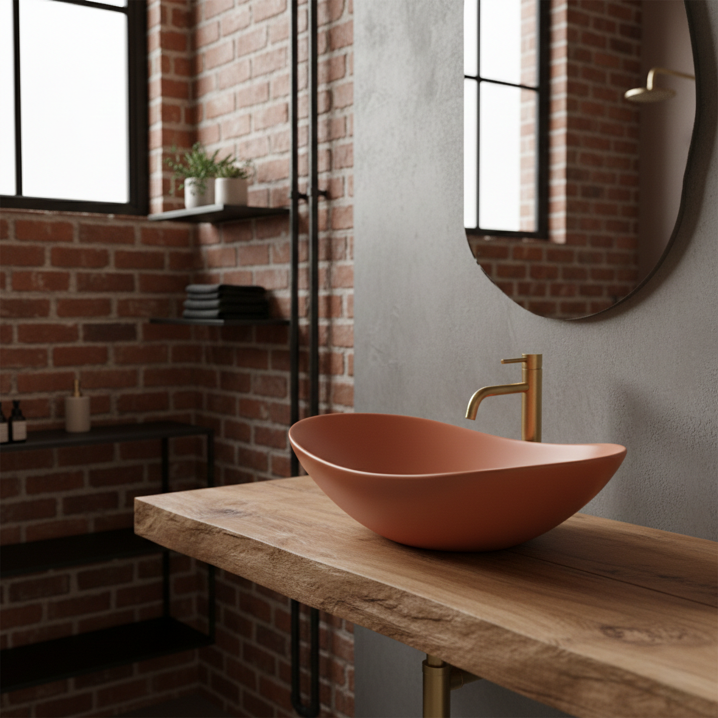 Lavoar pentru blat Rea Royal Cinnamon Matt  5