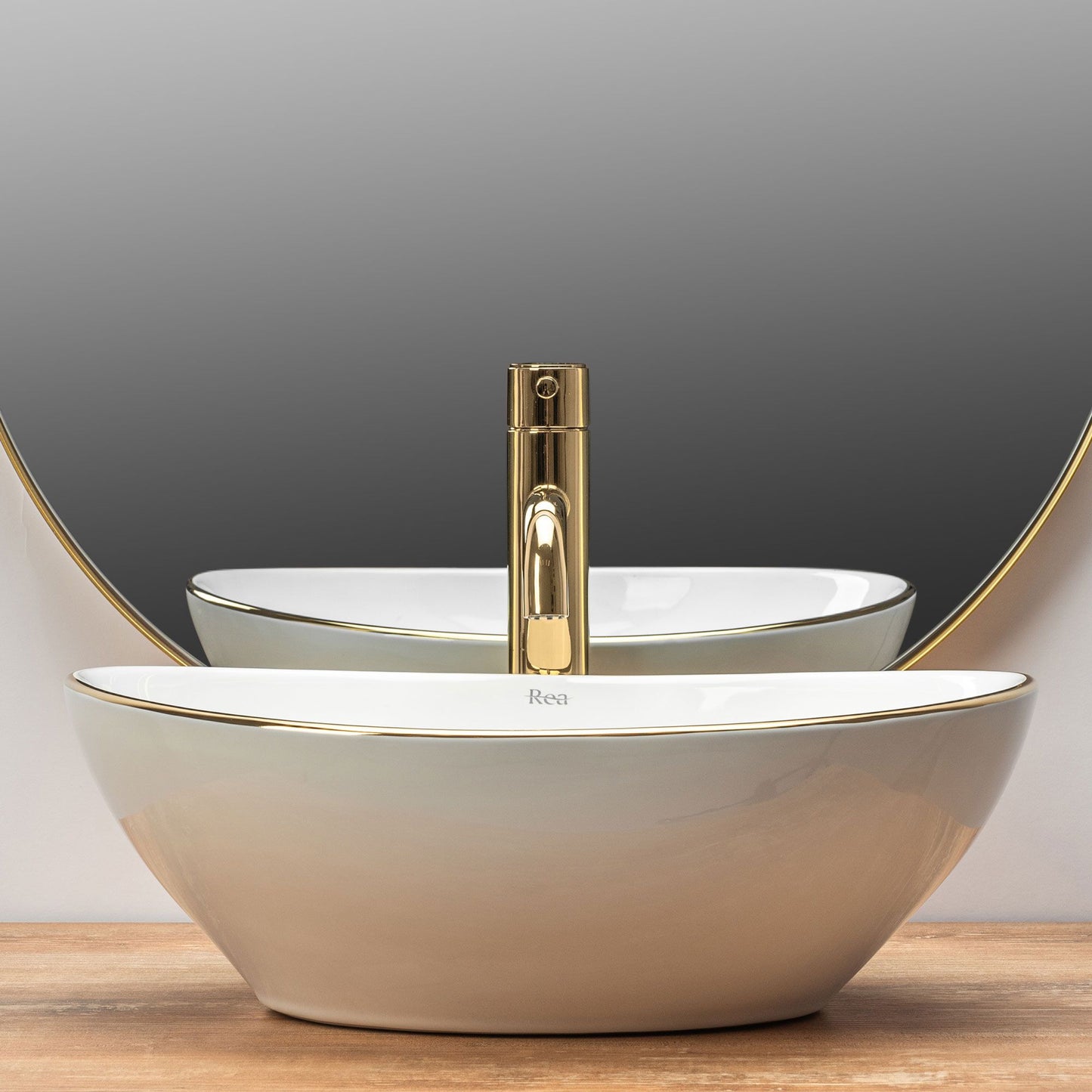 Lavoar pentru blat Rea Sofia Gold Edge 5