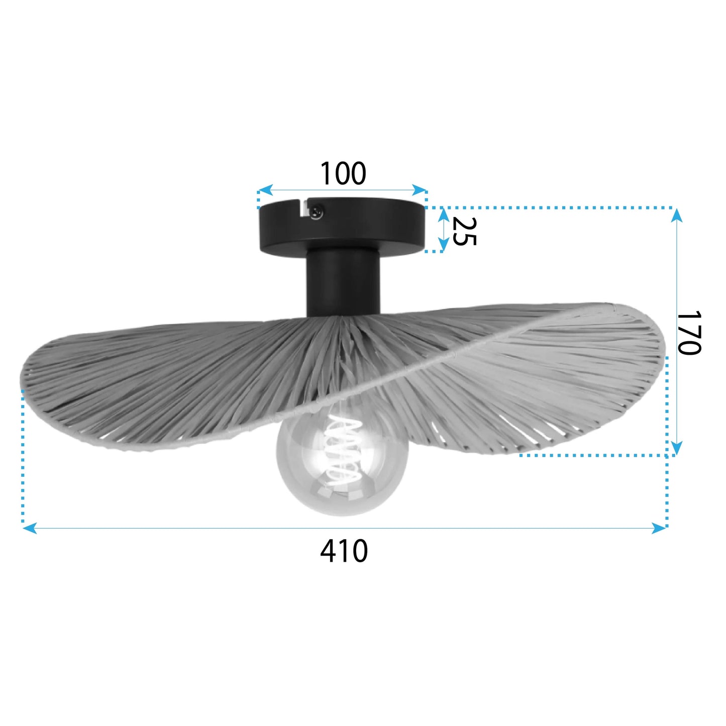 Lampă Suspendată APP1827-1CP Nature Black  5