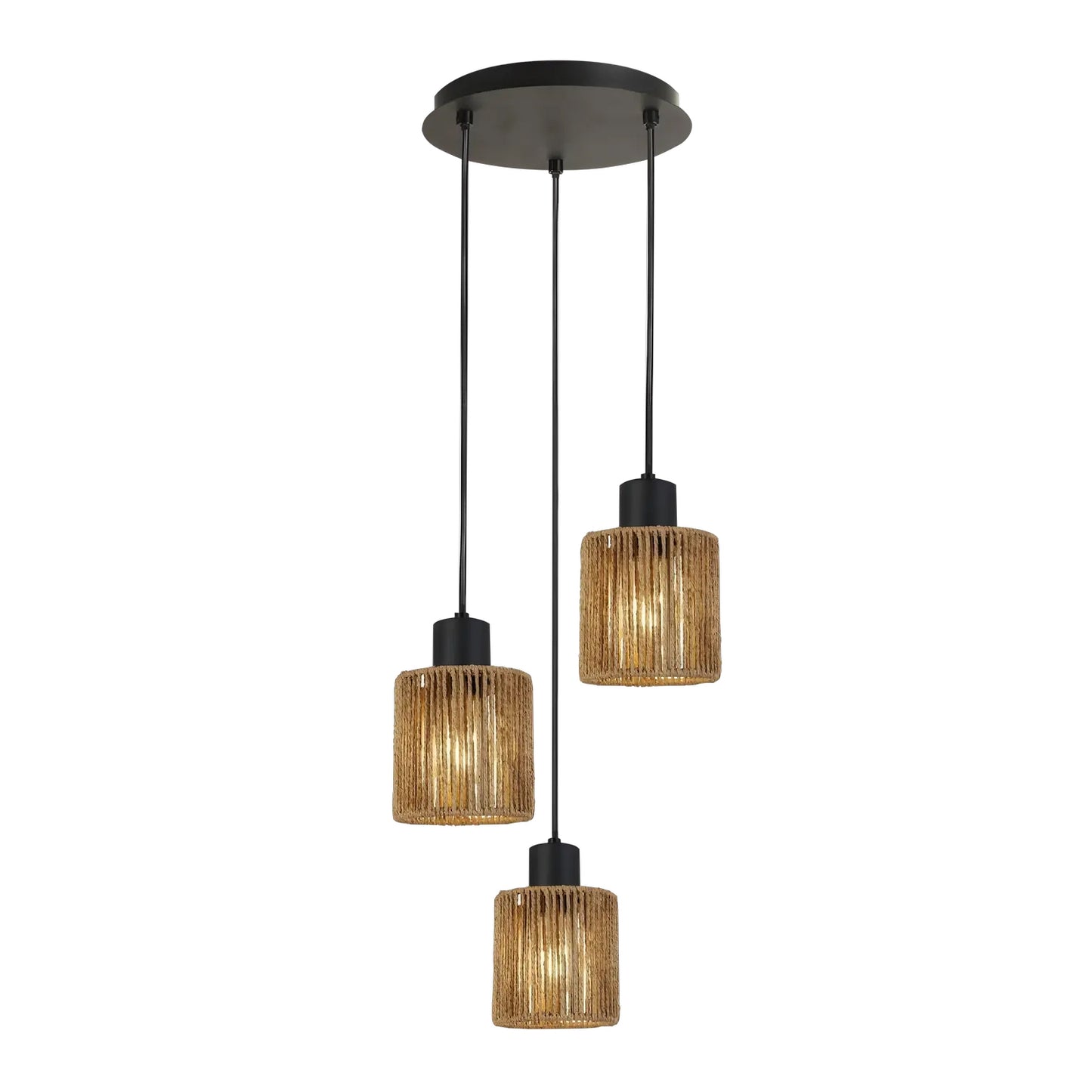 Lampă Suspendată APP1820-3CPR Nature Black  1