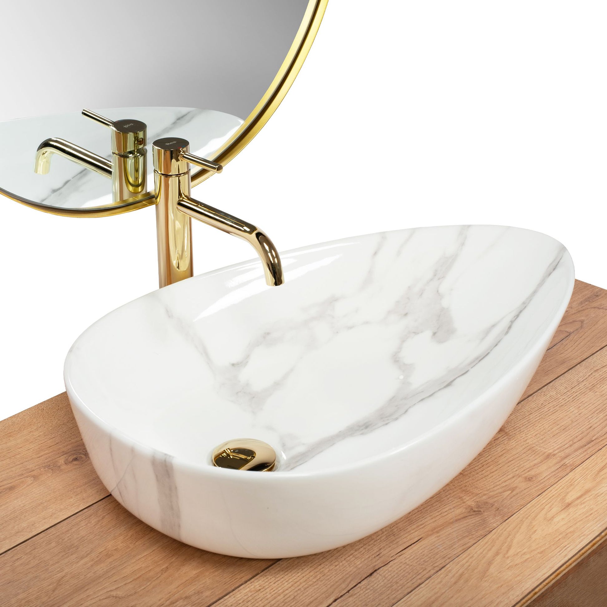 Lavoar pentru blat Rea Greta 65 Bianco Shiny 2