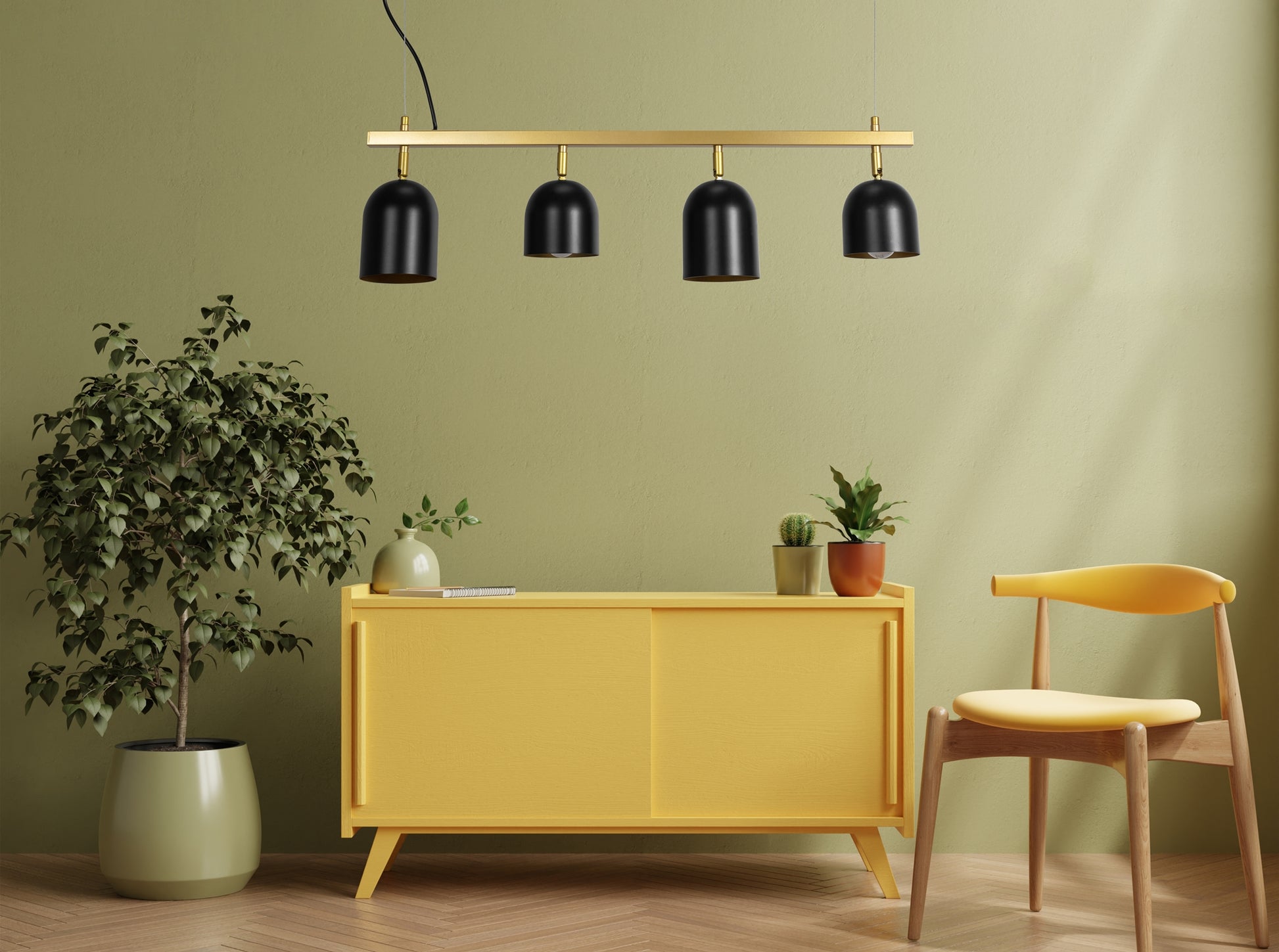 Lampă De Tavan APP1031-4CP Black  4