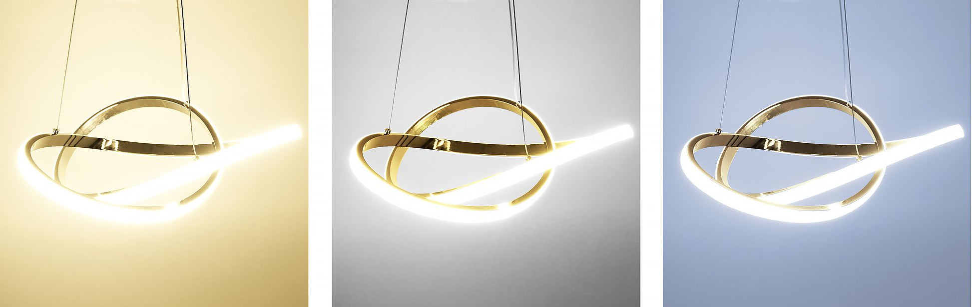 Lampă de tavan suspendată cu inel modern + telecomandă APP390-CP Gold  6
