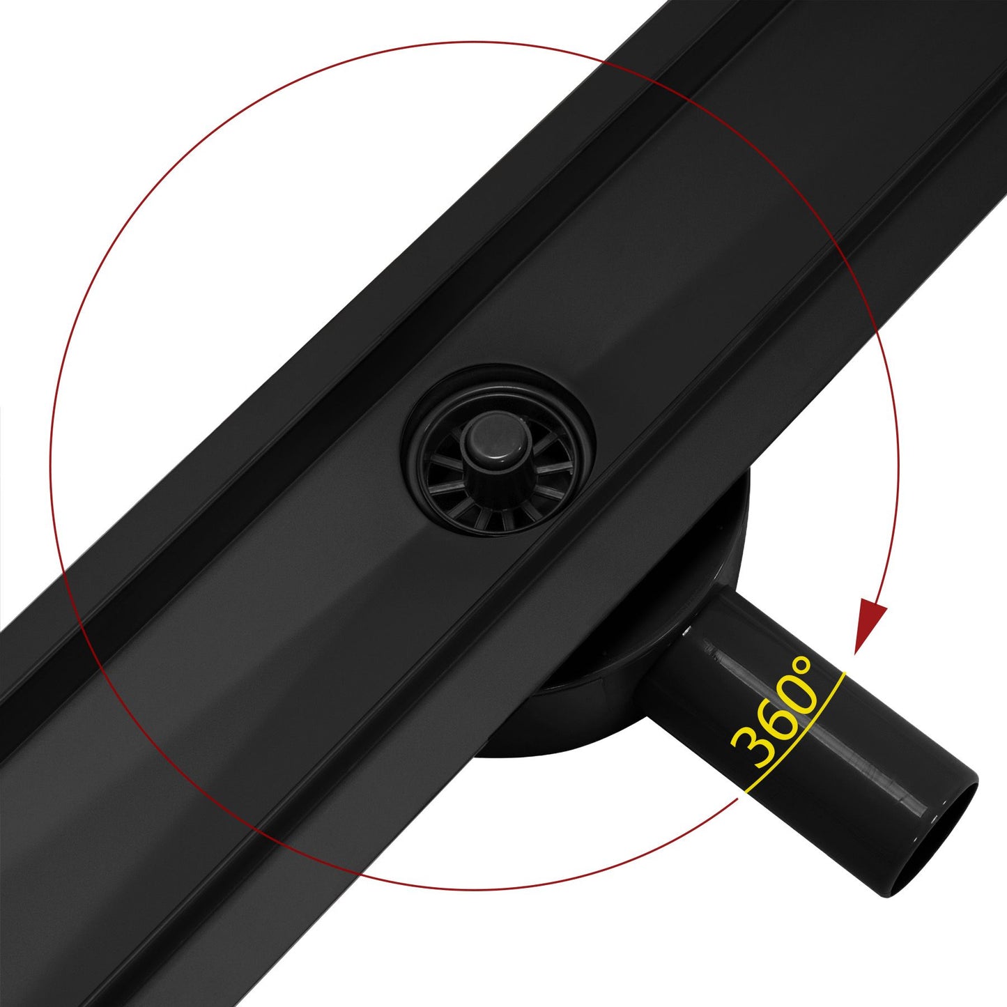 Rigola dus REA PURE NEO PRO black matt 50 2