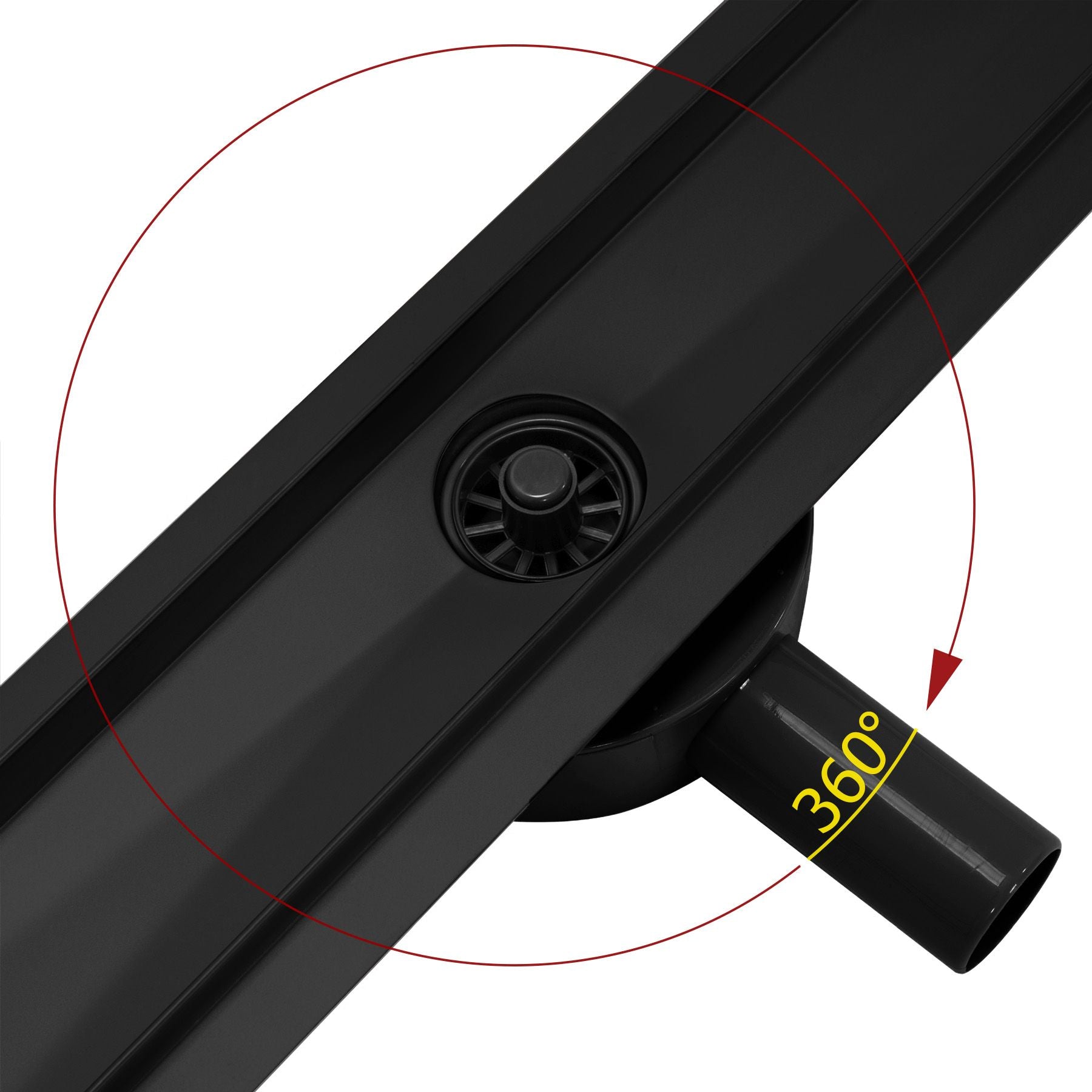 Rigola dus REA PURE NEO PRO black matt 50 2