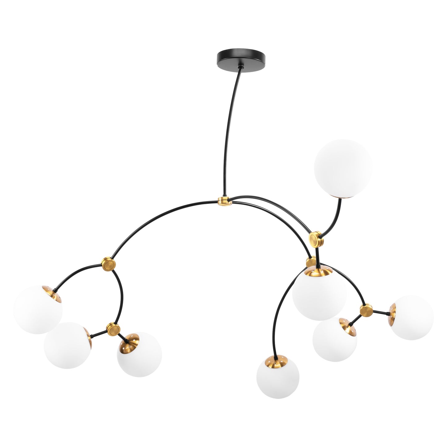 Lampă De Tavan Black Mat APP1673-8CP  3