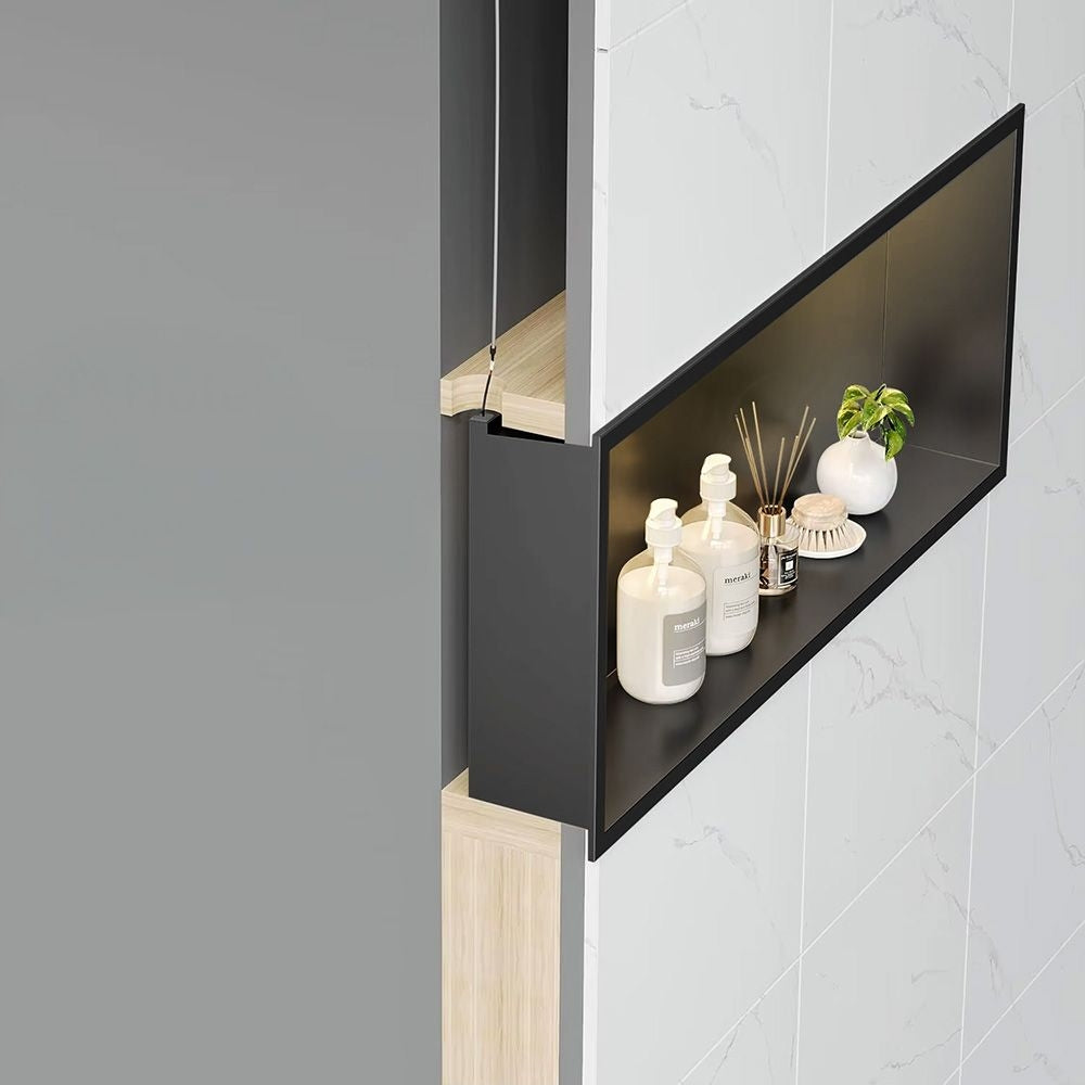 Raft Baie Incastrat Perete Led 30x45 Black  6