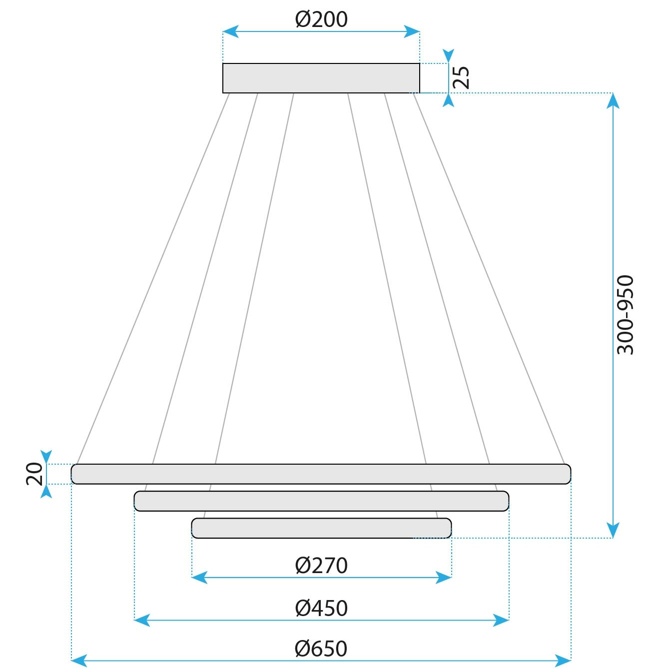 Lampa Led G036-cp Gold  5