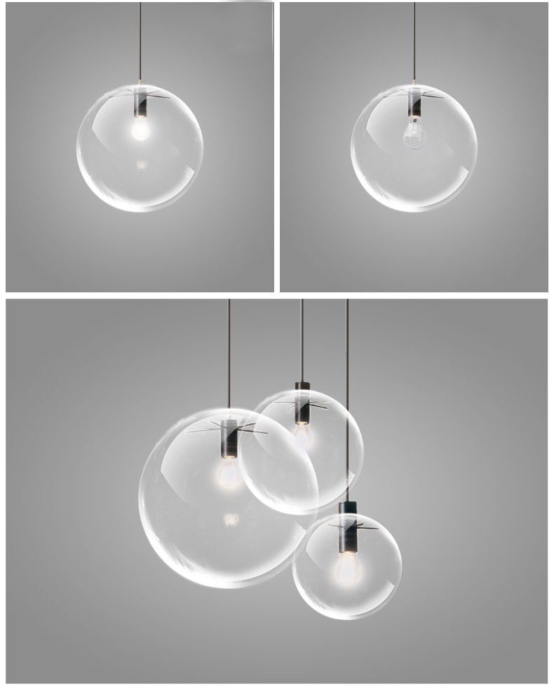 Lampă suspendată din sticlă Lassi Black 20 cm APP306-1CP  4