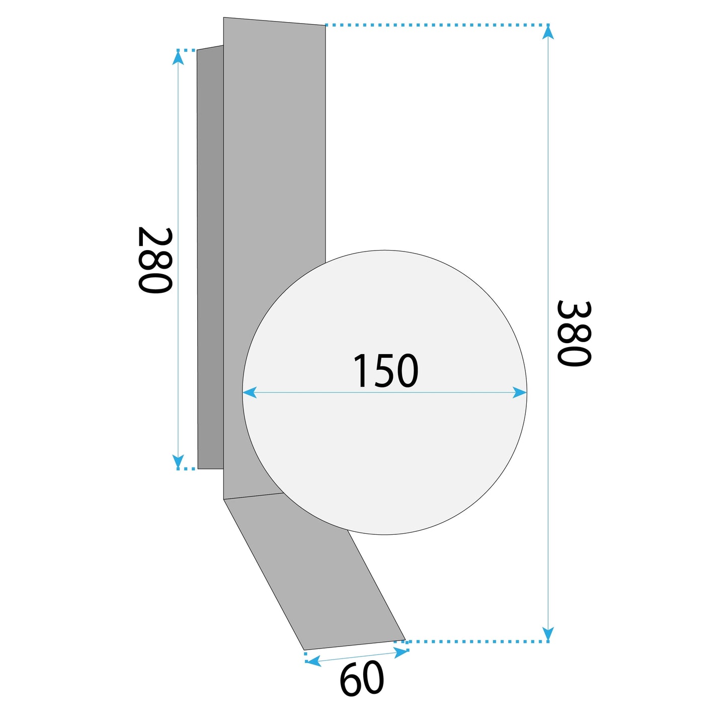Aplică De Perete APP1757-1W Crom Negru  8