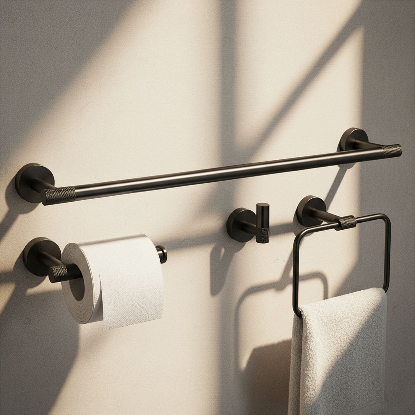 Set Accesorii Pentru Baie Grid Black 4 Piese  4