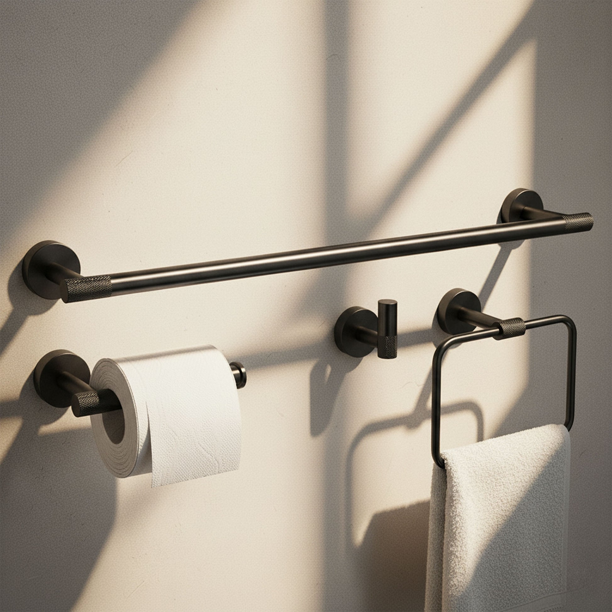 Set Accesorii Pentru Baie Grid Black 4 Piese  4