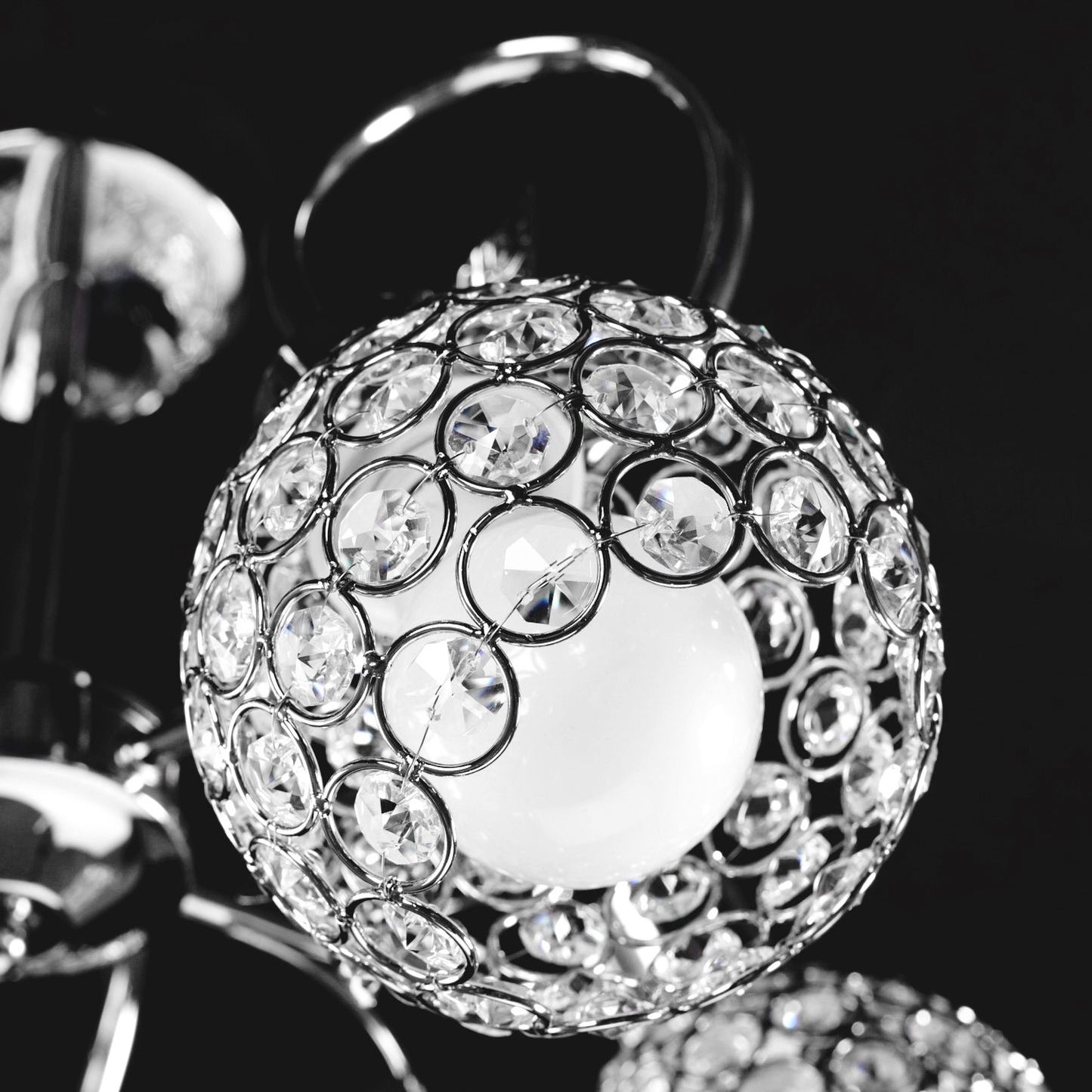 Candelabru cu lampă de cristal cu frunze metalice APP636-5C  6
