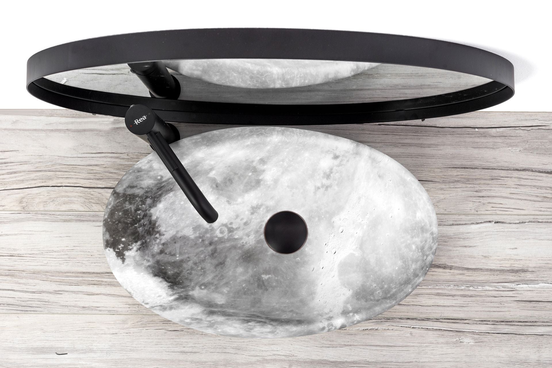 Lavoar pentru blat Rea Roxy C Stone L.GREY 4