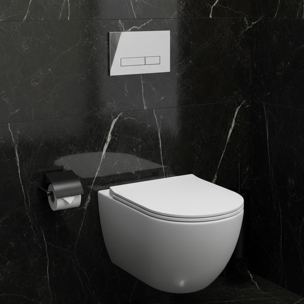 Cadru Wc Încastrat Rea Cu Buton Hd Chrome  11