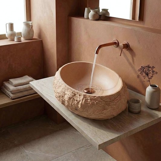 Lavoar pe blat Mika Light  Terracotta  1