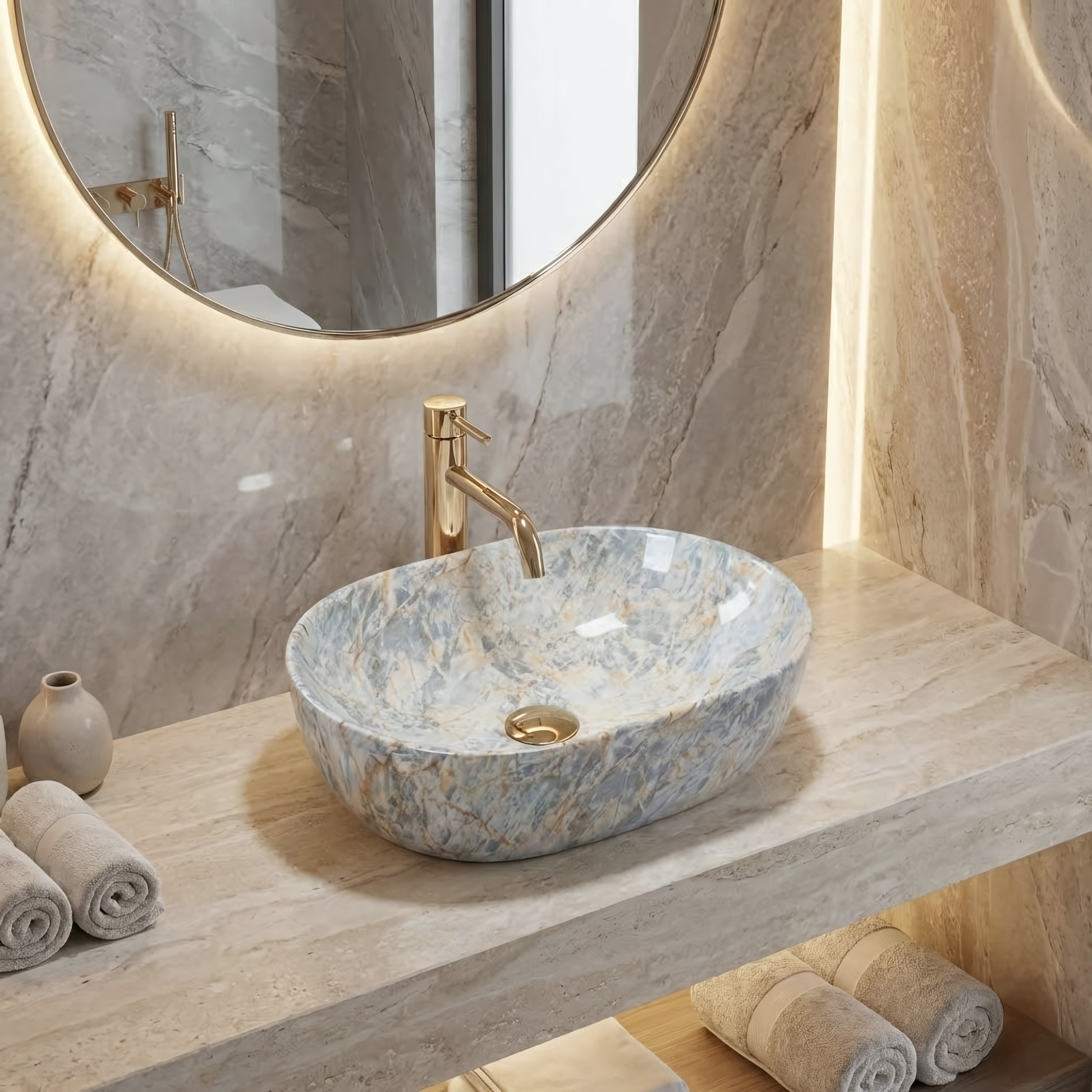 Lavoar pentru blat Rea Amelia Ruststone 48  8