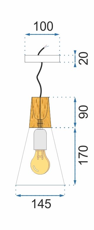 Lampa DE TAVAN SCANDI B negru  12