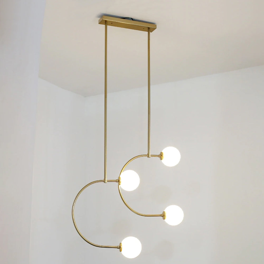 Lampă Suspendată Bile De Sticlă Aurie APP639-4CP  3
