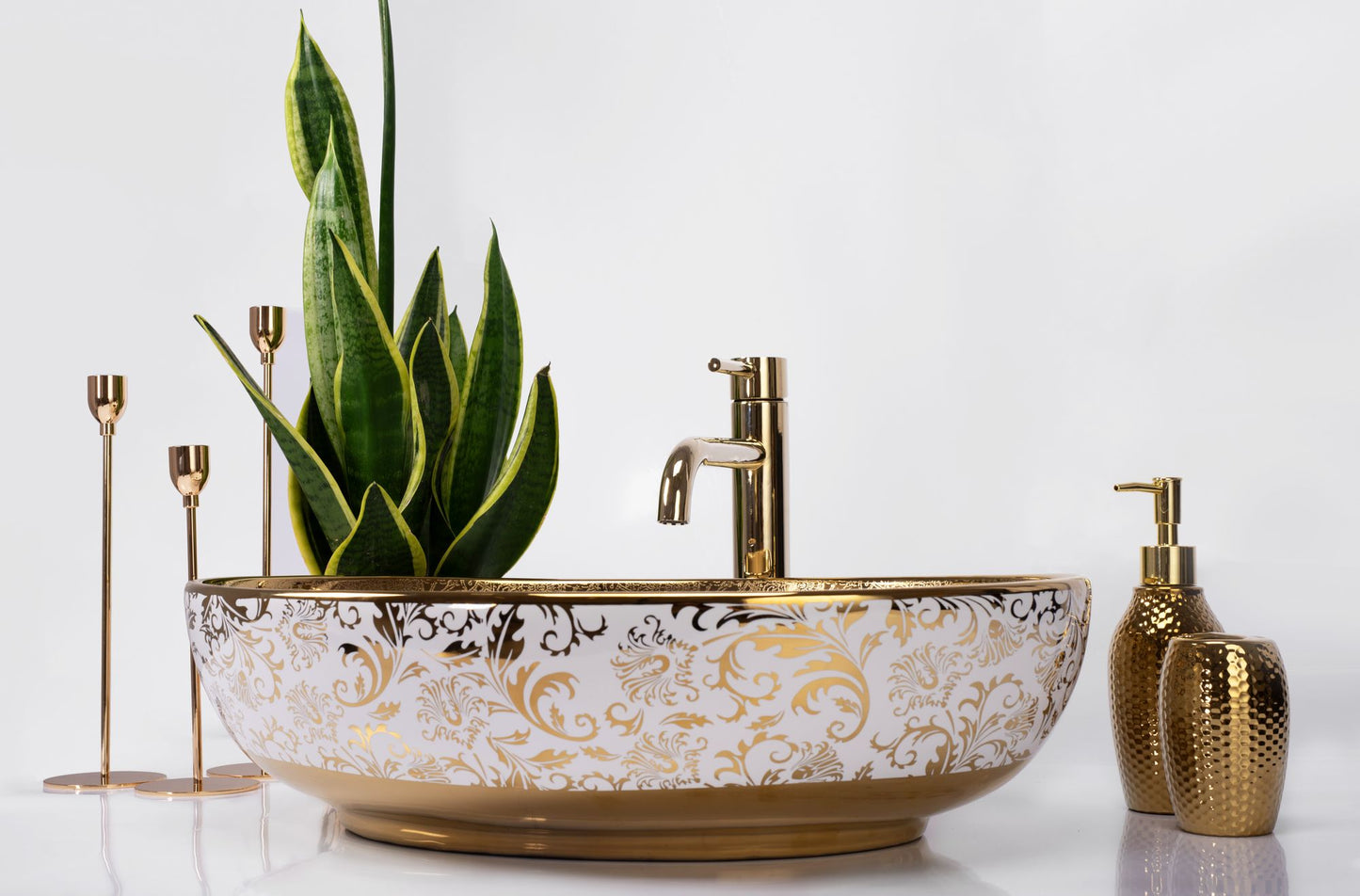 Lavoar pe blat Rea Margot White/Gold 4