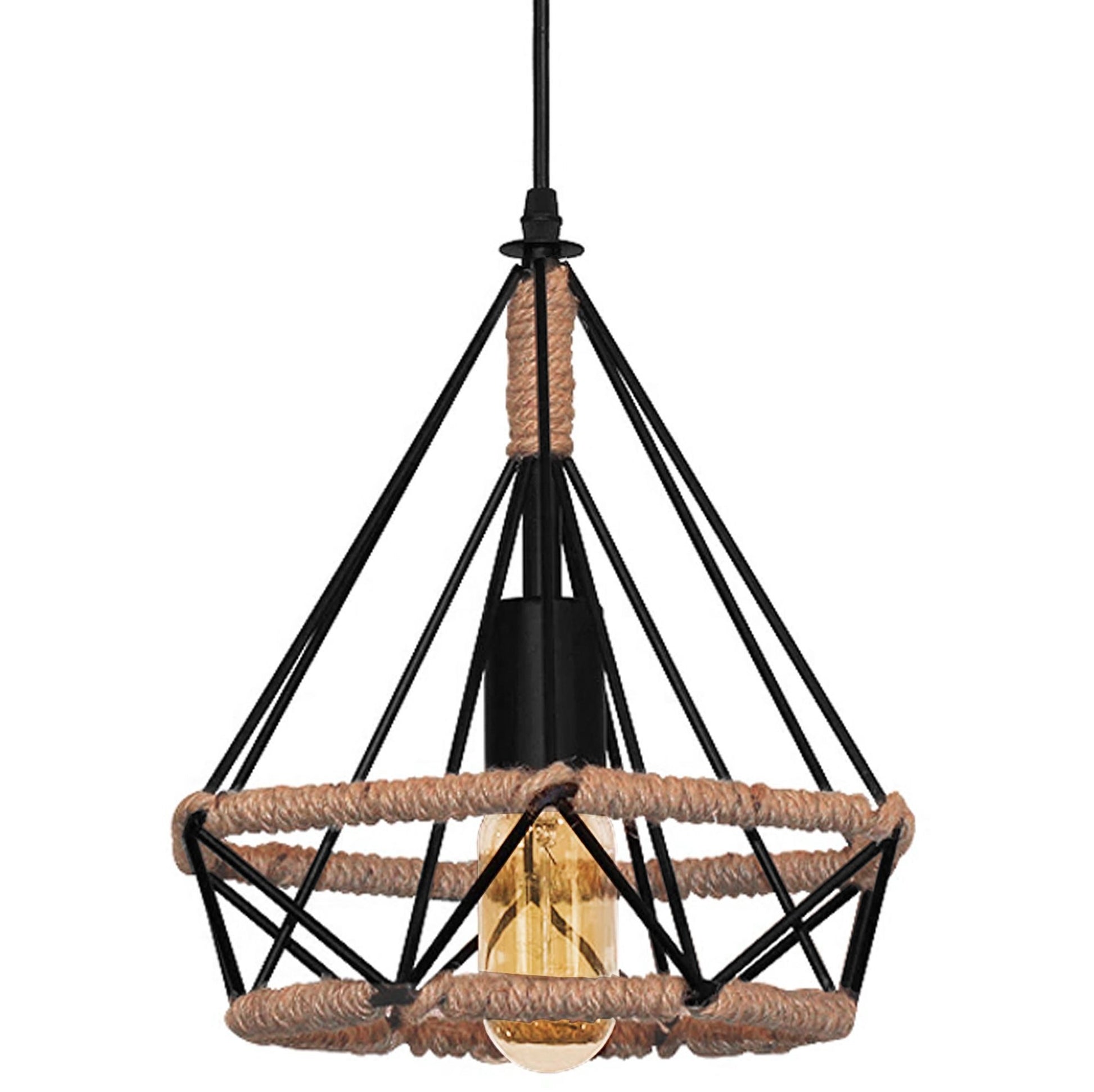 Lampă De Tavan, Geometrică, Suspendată, Stil Mansardă, Frânghie APP679-1CP  8