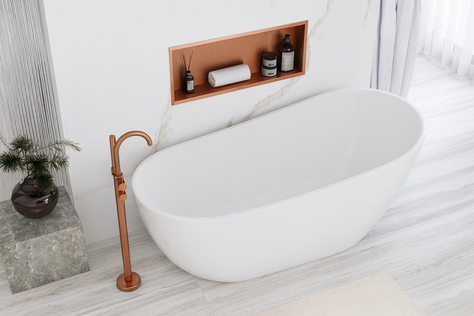 RAFT BAIE INCASTRAT PERETE 30x60 brush copper  6