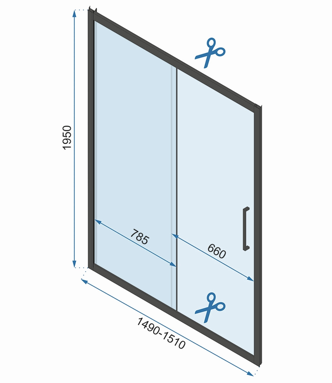 Cabina dus REA Rapid Slide Chrome Usa: 110 Perete: 100 11