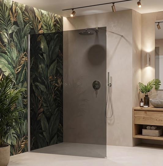 Paravan de dus Rea Flexi Grey / Chrome 130  1