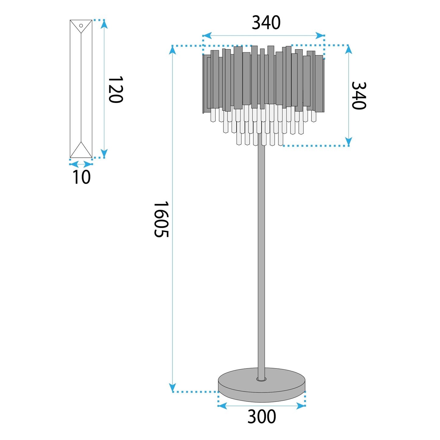 Lampa APP1716-3F Chrome  4