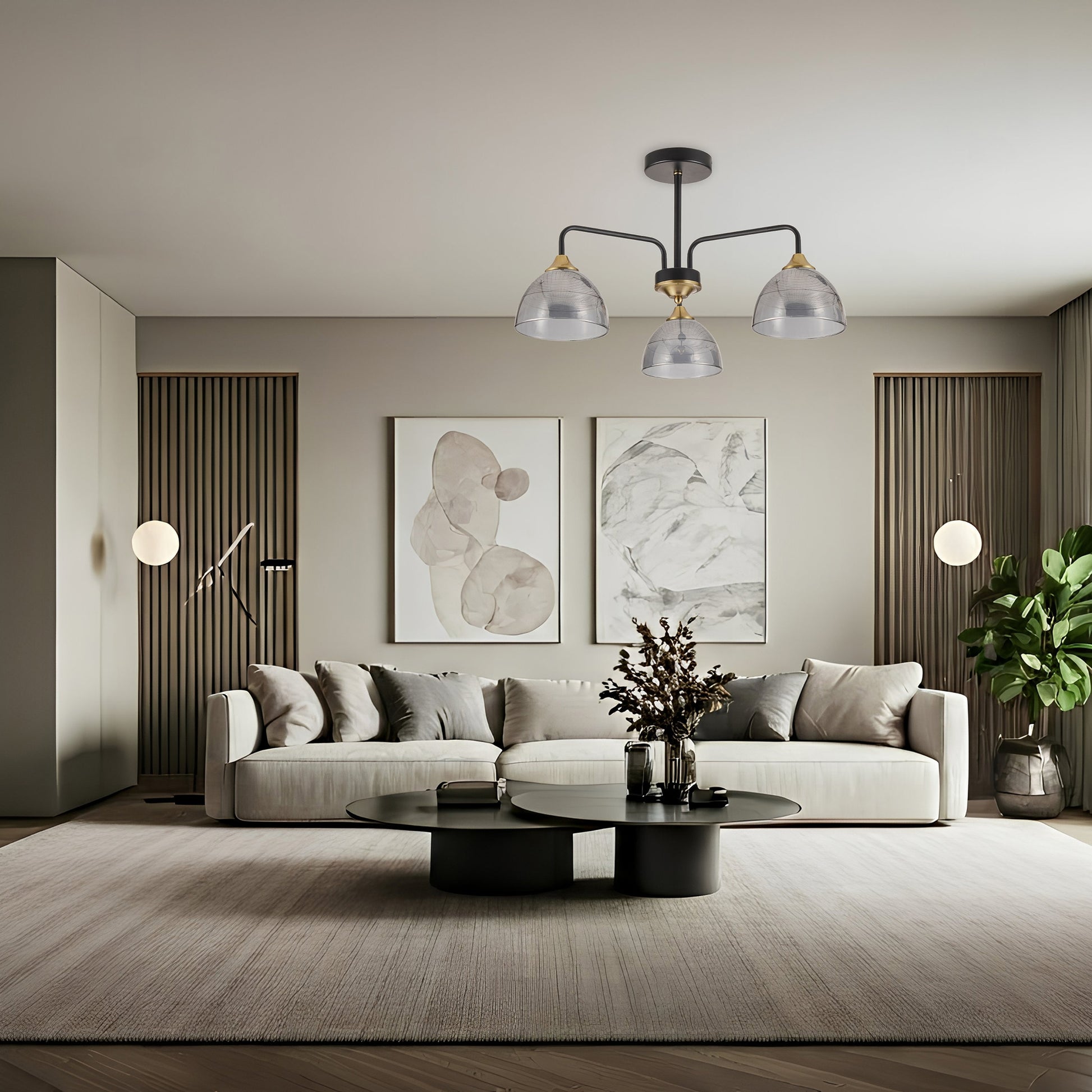 Lampă Suspendată G084-3c Black Grey  5
