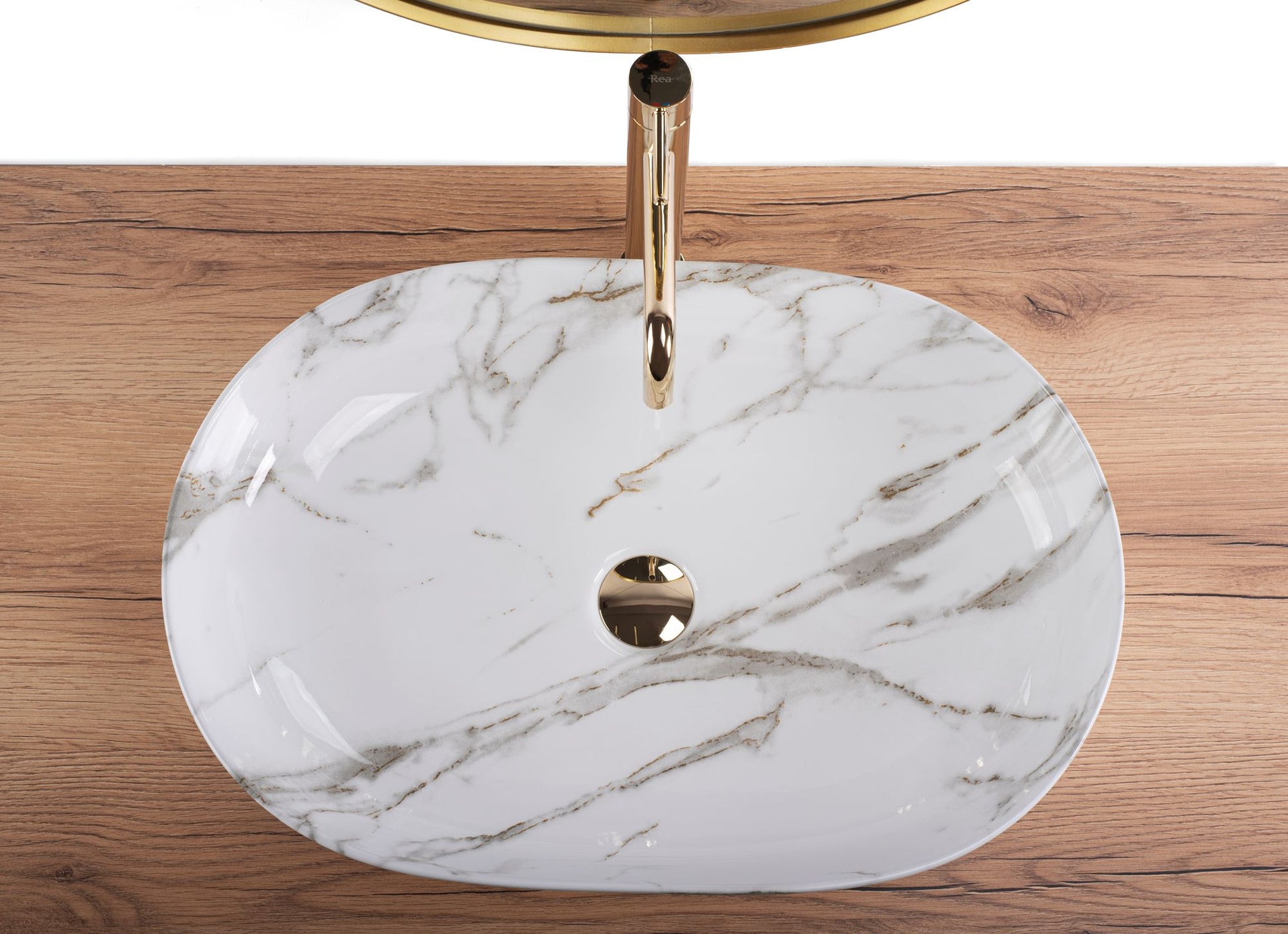 Lavoarul REA CLEO 61 Shiny Aiax din ceramică 3