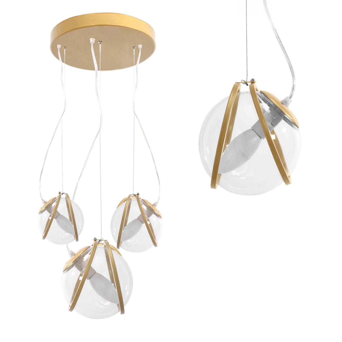 Lampa APP1091-3CP Gold  1