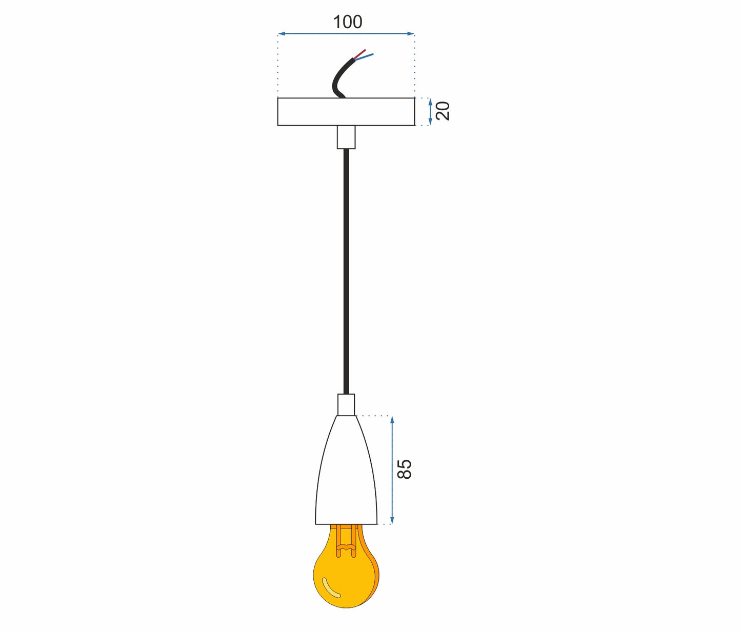 Lampa De Tavan Suspendabila Crom Black APP357-1CP  5
