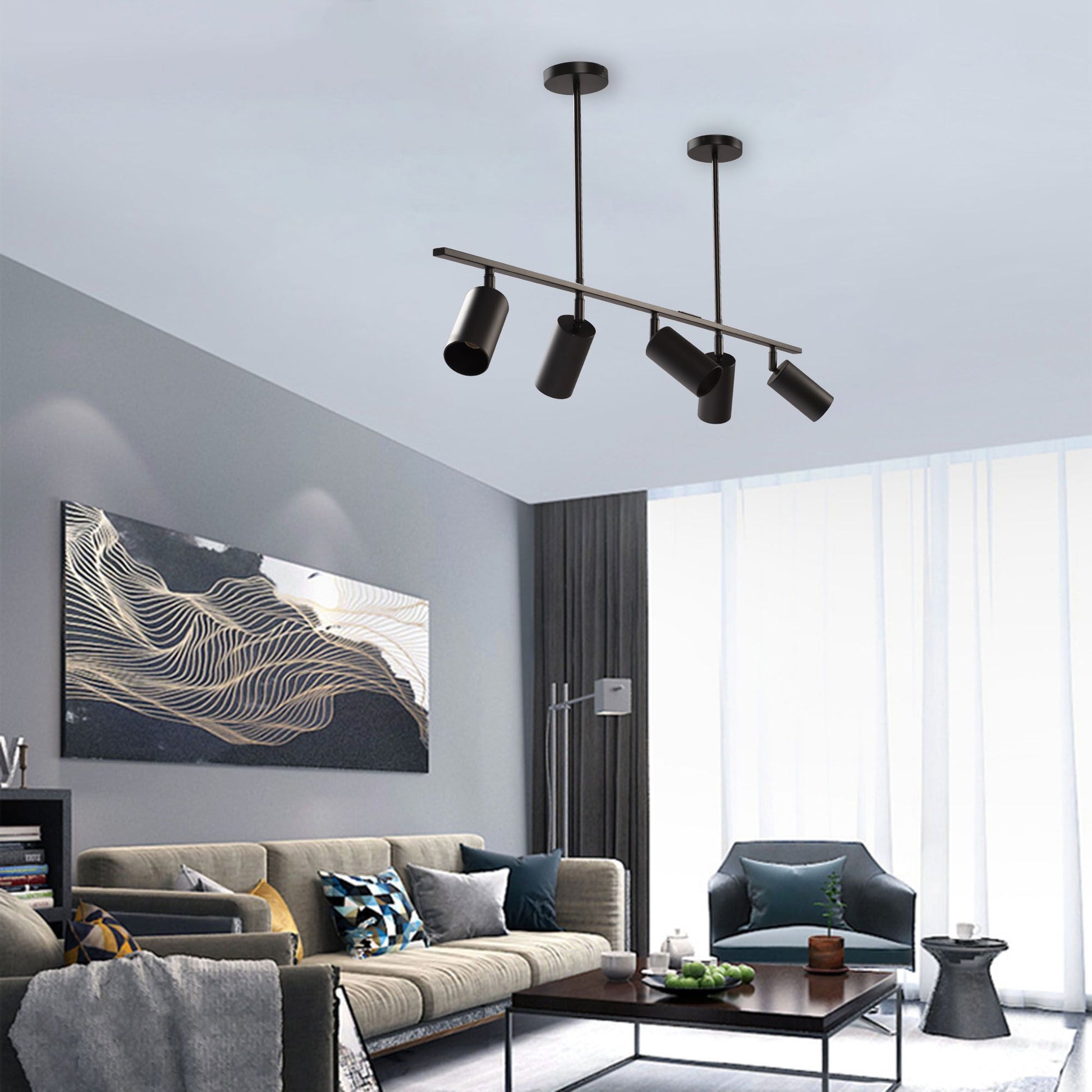 LAMPĂ MODERNĂ METAL NEGRU LOFT APP611-5C  2