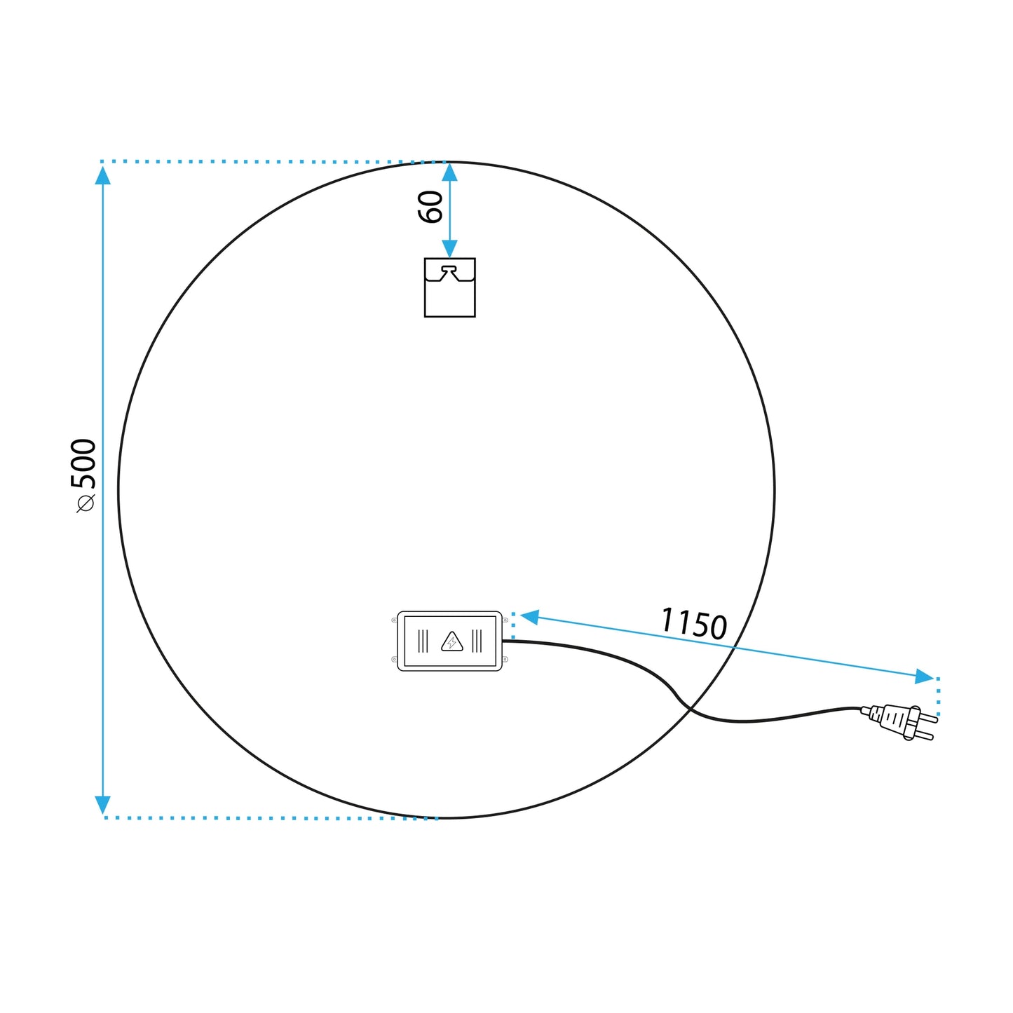 Oglindă Led 50cm Ffj50  8