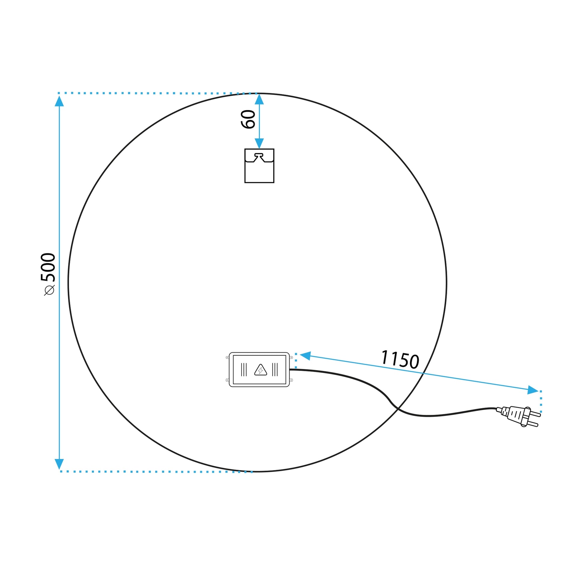 Oglindă Led 50cm Ffj50  8