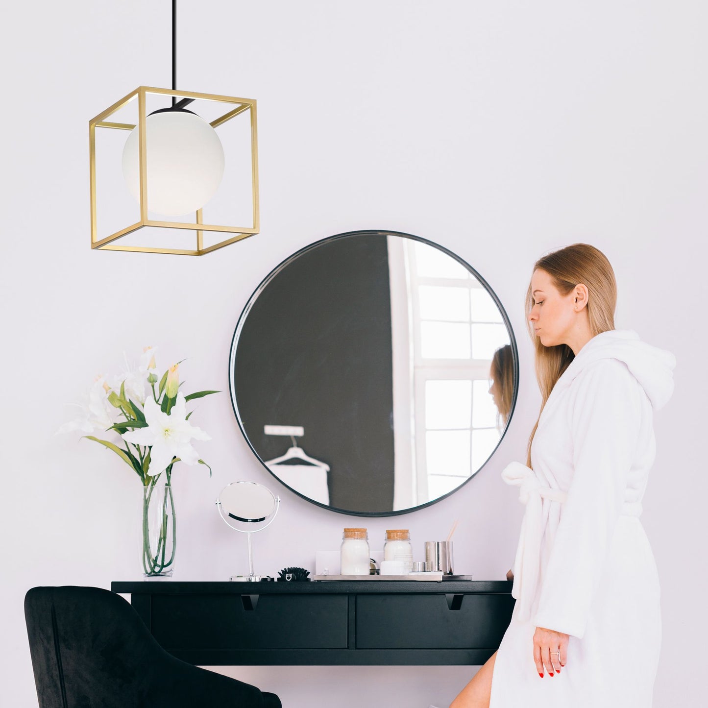 Lampă suspendată APP1165-1CP GOLD WHITE  3