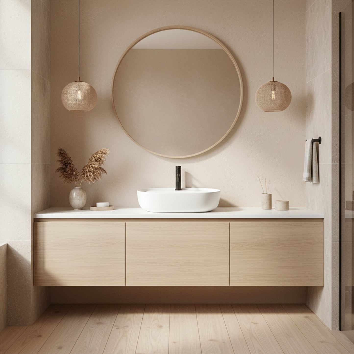 Lavoar pentru blat REA Aura 51 White Matt  4