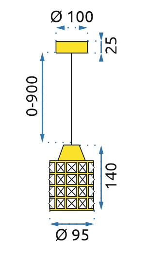 Lampă de tavan cristal argintiu APP727-1CP  7