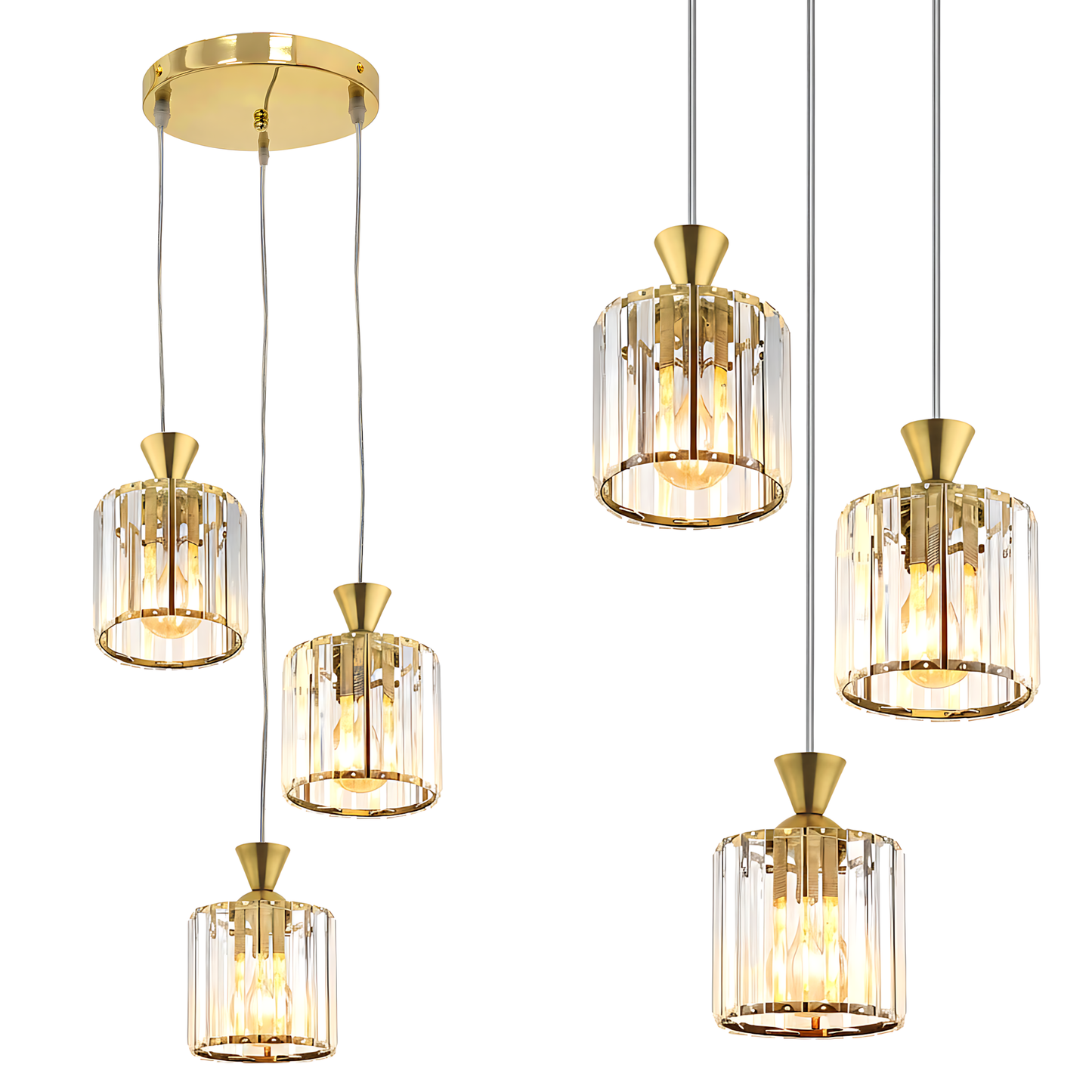 Lampă Suspendată Ebt026-3cp Gold  1