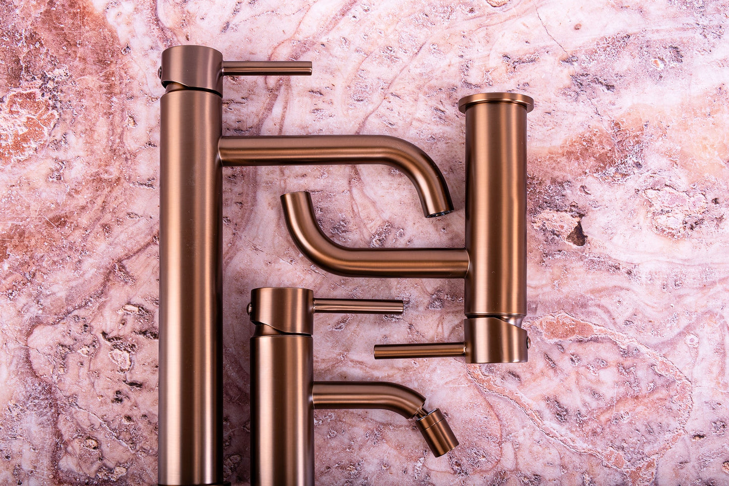 Robinet Pentru Lavoar Rea Lungo Brush Copper High  4
