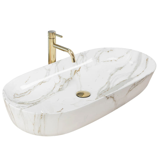 Lavoarul REA CLEO 81 Shiny Aiax din ceramică  1