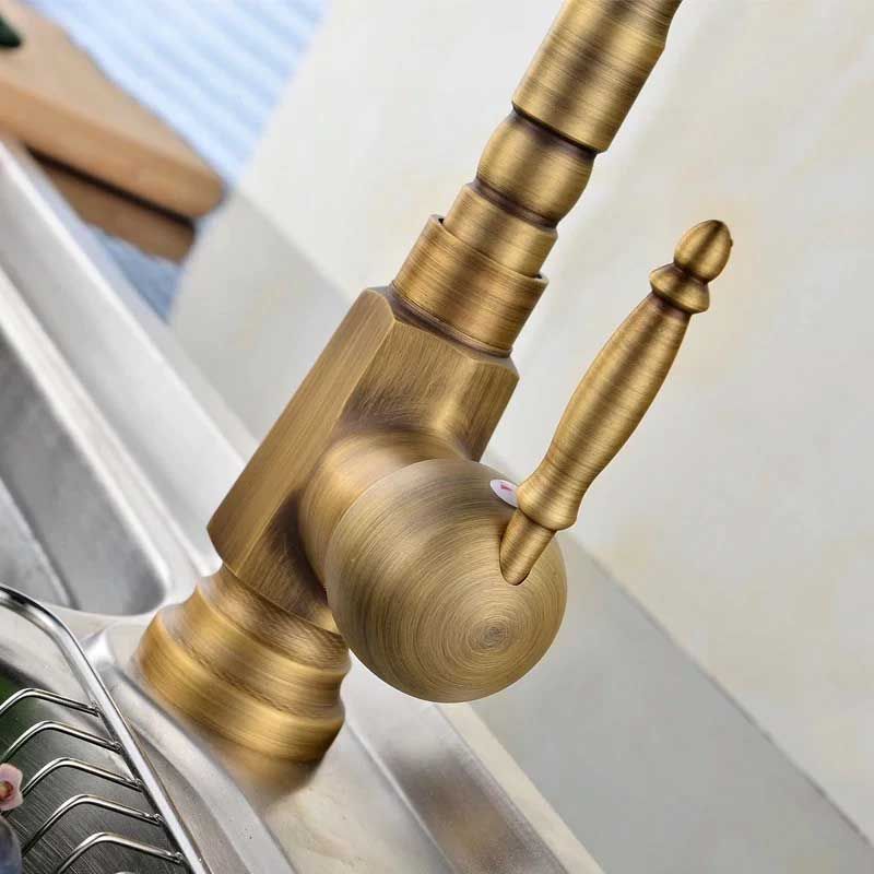 Baterie pentru lavoar Bona Old Gold inalta  5